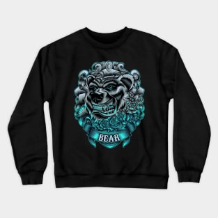 Angry Bear Illustration Crewneck Sweatshirt
